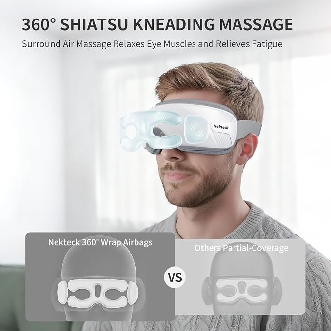 Nekteck Eye Massager with Heat, Birthday Gifts Eye Mask Massage - Image 5