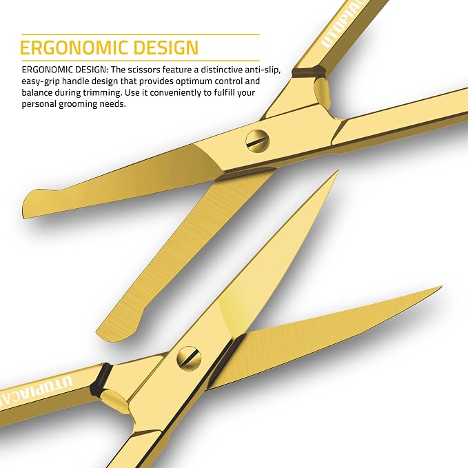 Utopia Care Eyebrow Scissors, Professional Stainless Steel Small Shears - Image 3
