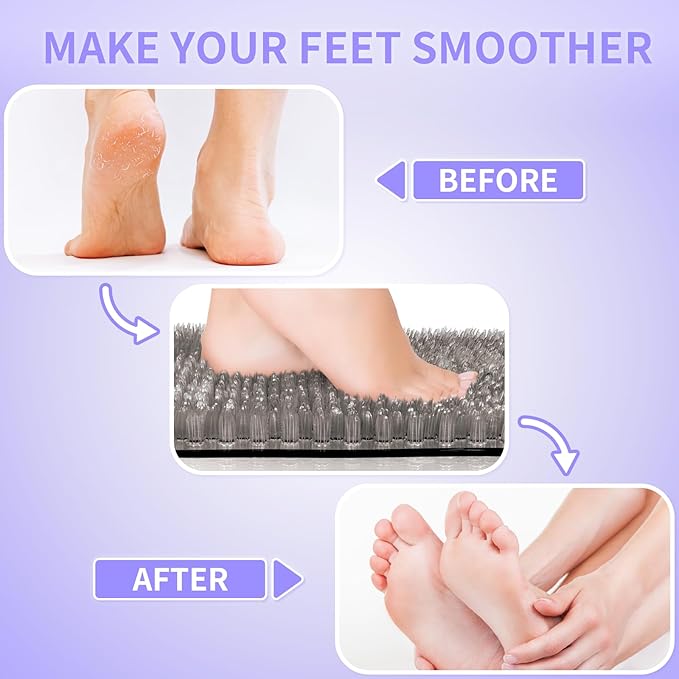 Yolife Shower Foot Scrubber Mat, Anti-Slip Bath Mat - Image 2