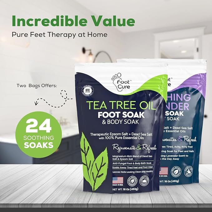 FOOT CURE Tea Tree Oil & Soothing Lavender Foot Soak - Image 4