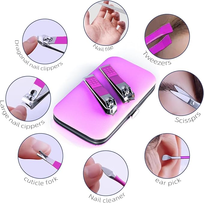 Manicure Set 8 in 1 Nail Clipper Set, Fingernail & Toenail Clippers, Manicure - Image 5