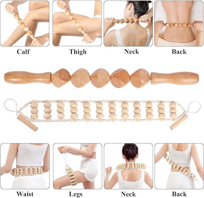 Xokocli 7-in-1 Wood Therapy Massage Tools Lymphatic Drainage Massager - Image 5