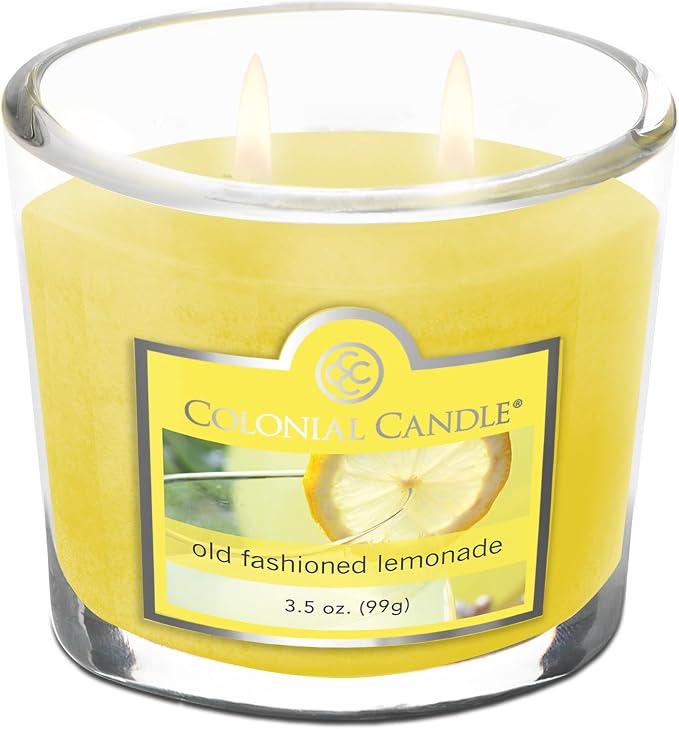 Colonial Candle Old Fashioned Lemonade Jar Candle, 2 Wick, 3.5 oz, Mottled Wax - Image 4