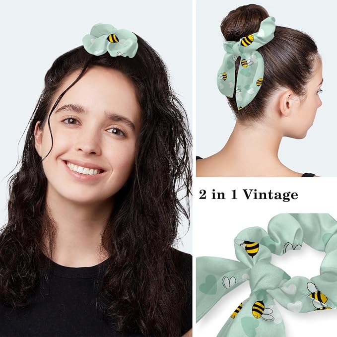 Women Working Cap with Buttons Bouffant Hat Autumn Leaves Nurse Scrub Caps Long - Image 5