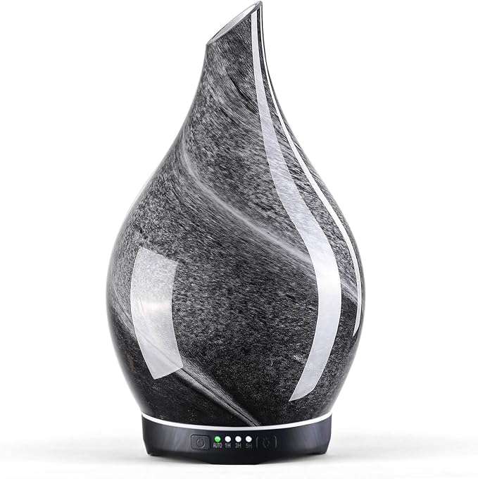 Porseme 280ml Essential Oil Diffuser Glass Color Changing Aroma Air Diffusers by Porseme