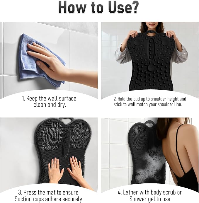 Back Scrubber Shower Bathtub Tub Body Bath Cushion Back Lumbar Support - Image 9