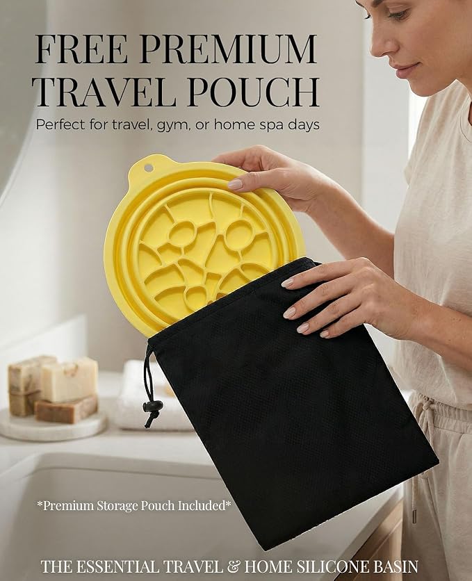 Face Ice Bath Bowl with Built-in Ice Tray, Collapsible Silicone Face Bowl - Image 9