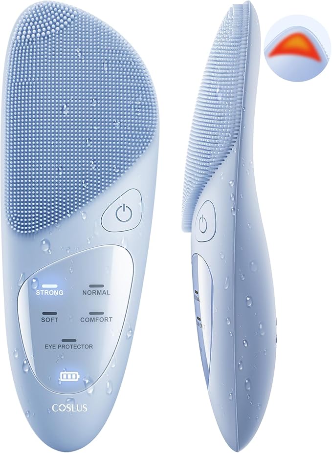 COSLUS JMY05 Facial Cleansing Brush Silicone Face Scrubber: IPX7 Waterproof by COSLUS