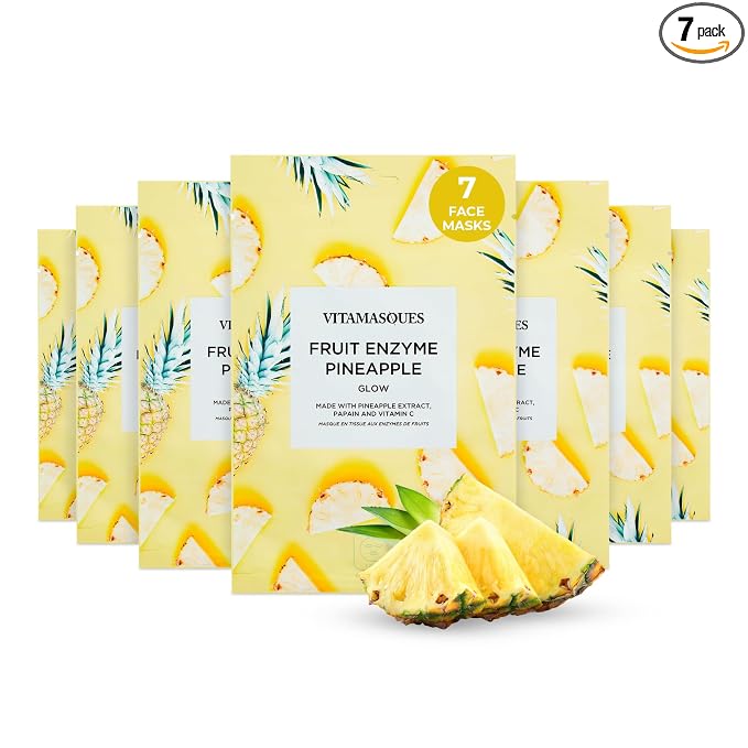 Vitamasques Pineapple Face Sheet Mask 7 Pack by Vitamasques