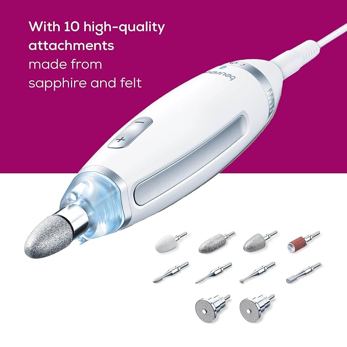 Beurer MP62 Professional Nail Drill Kit, Portable Electric File Machine - Image 3