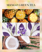 M&SENSE Tea Scented Candles, Vegan Soy Wax, Naturally Scented Mango Green Tea - Image 3
