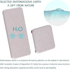 NiuYichee Set of 4 Water Absorbent Diatomite Coasters, Diatomaceous Earth - Image 3