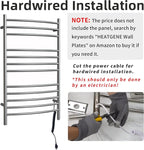 HEATGENE Towel Warmer Gun Grey, Electric Hot Towel Rails, Wall-Mounted Large 12 - Image 5