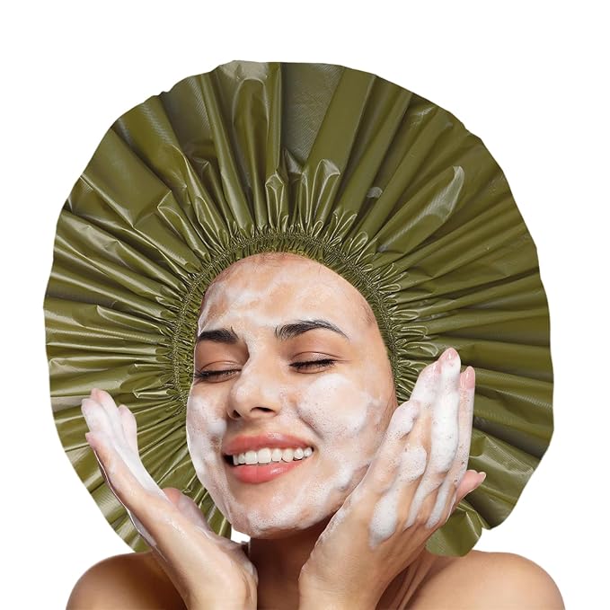 Jumbo Size Shower Cap 2 PCS Waterproof Shower Caps - Image 2