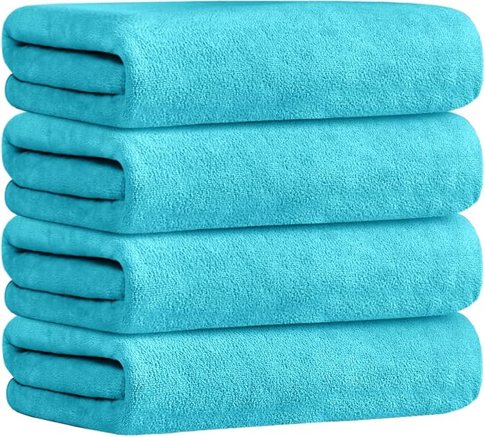 JML Bath Towel, Microfiber Bath Towels Set 4 Pack by JML