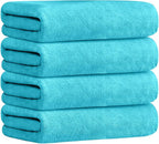 JML Bath Towel, Microfiber Bath Towels Set 4 Pack by JML
