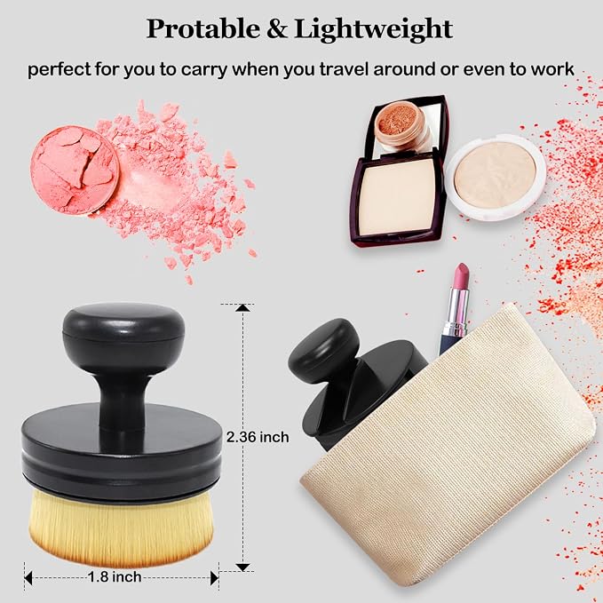 Extra Large Body Makeup Brush For Self Tanner, Wide-headed Kabuki Foundation - Image 6