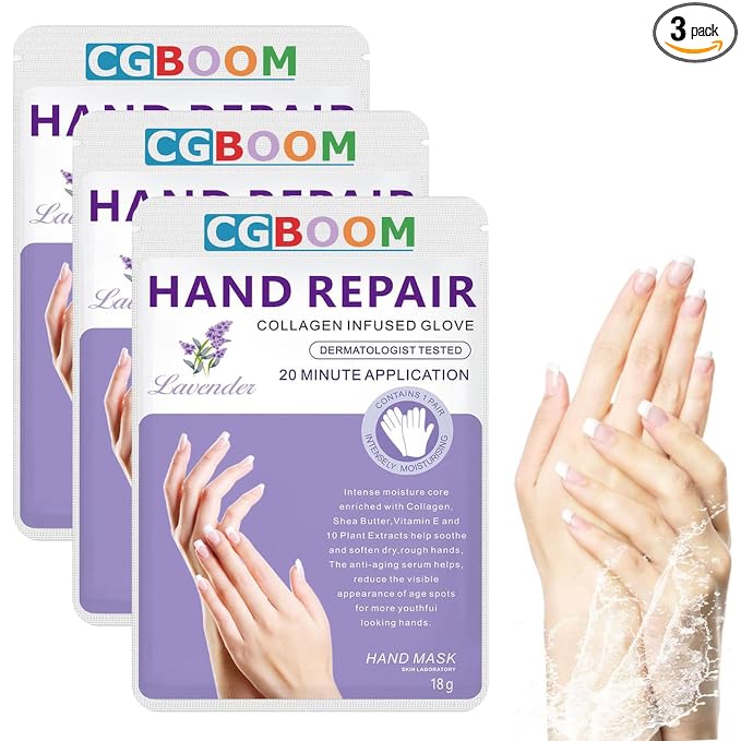 Hand Mask Moisturizing Glove 3 pack, Hand Peel Mask Exfoliating Gloves by Unknown