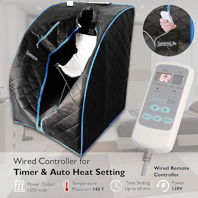 SereneLife Portable Sauna Box for Home, Infrared Sauna Tent - Image 3