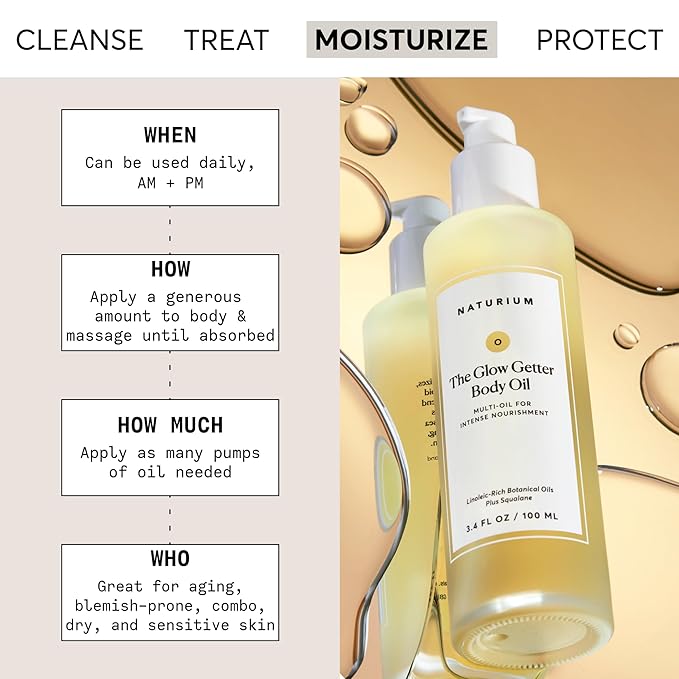 Naturium The Glow Getter Body Oil, Hydrating & Moisturizing Formula, Vegan & - Image 2