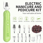 Professional Manicure Pedicure Kit, Cordless Electric Nail File Set, - Image 2