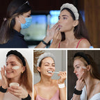 6Pcs Spa Headband and Wrist Washband Set, Skincare Makeup Headband, Sponge Face - Image 5