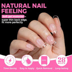 UNA GELLA Short Square & Squoval Nail Tips 216pcs Pre-Etched Short Square Round - Image 4