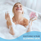 Loofah-Bath-Sponge Lace-Mesh-Set // 2-Scrubs-in-1 by Shower Bouquet/Large Full - Image 2