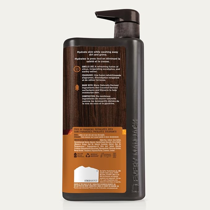 Every Man Jack Nourishing Citrus + Eucalyptus Mens Body Wash - Image 9