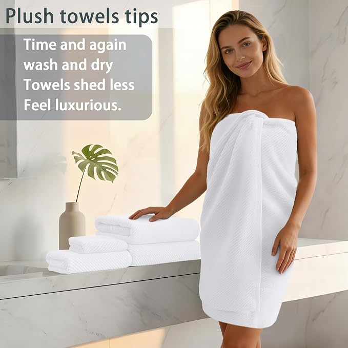 VOOVA & MOVAS White Towels Bathroom Sets - Image 5