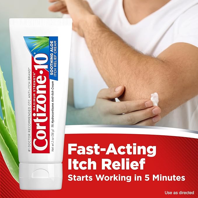 Cortizone-10 Maximum Strength Soothing Aloe Itch Relief Cream, 1% Hydrocortisone - Image 3