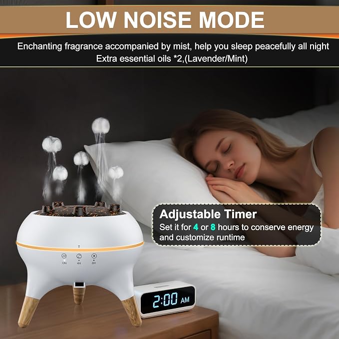 Morbou Essential Oil Diffuser Jellyfish Mist Dancing - Image 4