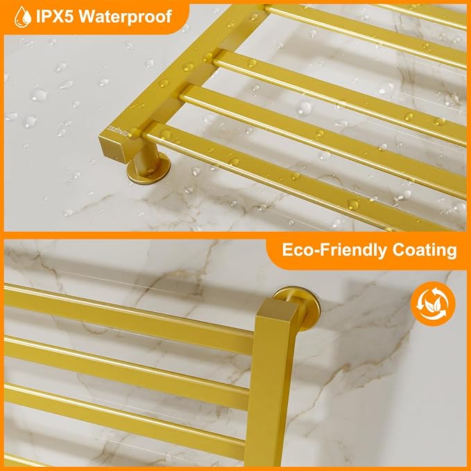ENZE Smart Heated Towel Rack, 9-Bar Wall-Mounted Electric Towel Warmer 230W - Image 7
