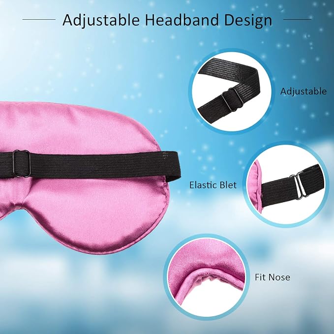 BBTO 8 Pcs Sleep Mask, Silk Eye Mask - Image 4