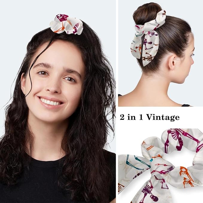 Women Working Cap with Buttons Bouffant Hat Autumn Leaves Nurse Scrub Caps Long - Image 5