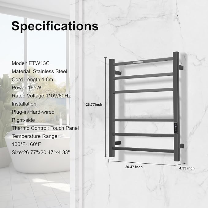 Electric Heated Towel Warmer - Image 2