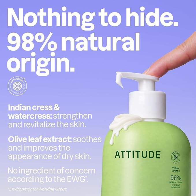 ATTITUDE Body Lotion, EWG Verified, Vegan & Cruelty-Free, Hydrating Moisturizer - Image 3