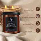 Whiskey Tobacco Scented Candle for Home Soy Wax Candle, Aromatherapy Candle Gift - Image 2