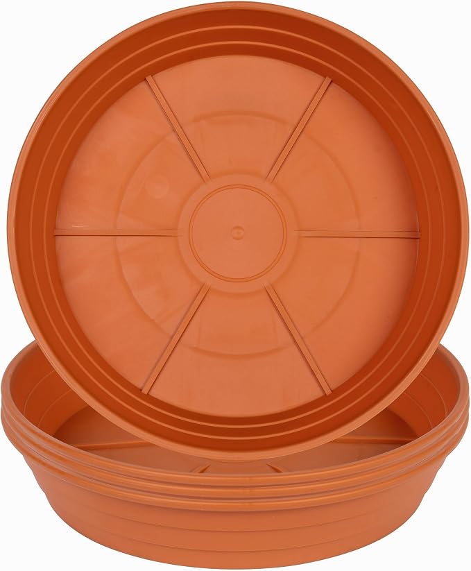 Plant Saucer 8 Inch 4 Pack 6 8 10 12 14 16 18 20 25, Plastic Plant Trays by LWALRS