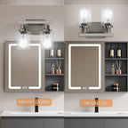 Bathroom Vanity Light, 2-Light Nickel Modern Matte Wall Sconce Lighting - Image 5