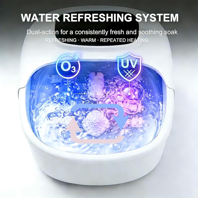 Foot Spa Bath Massager with Heat & Bubbles, Foot Soaking Tub with UV Ozone - Image 4
