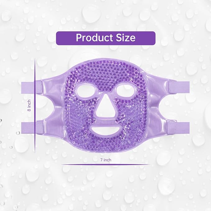 ZNÖCUETÖD Face Ice Mask Facial Ice Packs Gel Hot Cold Compress - Image 6