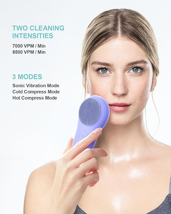 EZBASICS Facial Cleansing Brush face Scrubber Waterproof Face Scrub Brush - Image 3