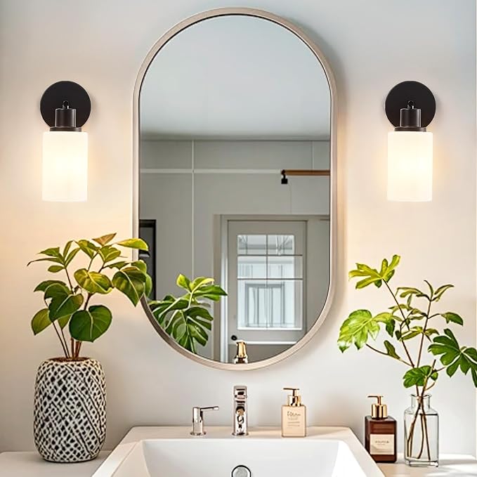 DLLT Wall Sconces Set of Two: Modern Bathroom Vanity Light Fixtures - Image 5
