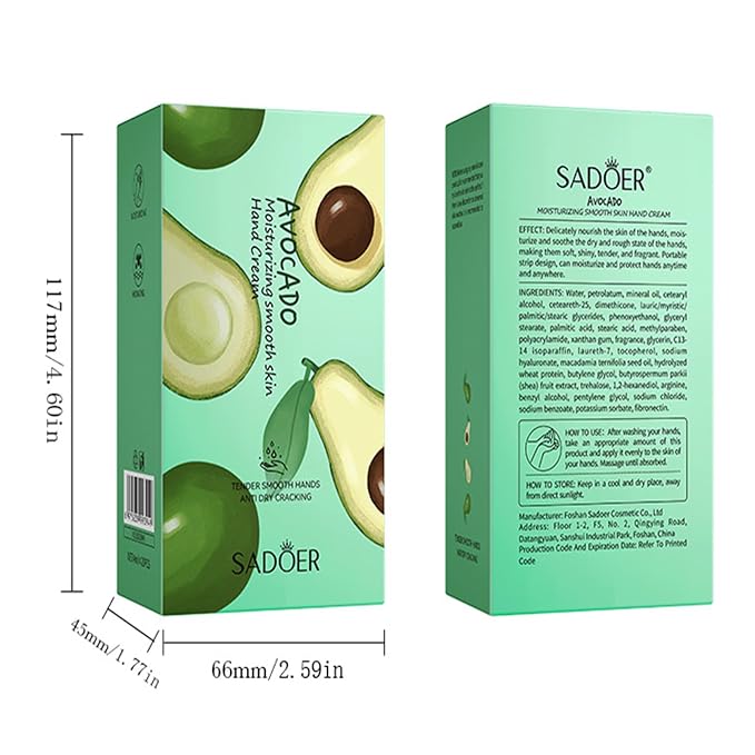 Disposable Avocado Hand Cream for Dry Cracked Hands, Travel Size Mini Hand - Image 9