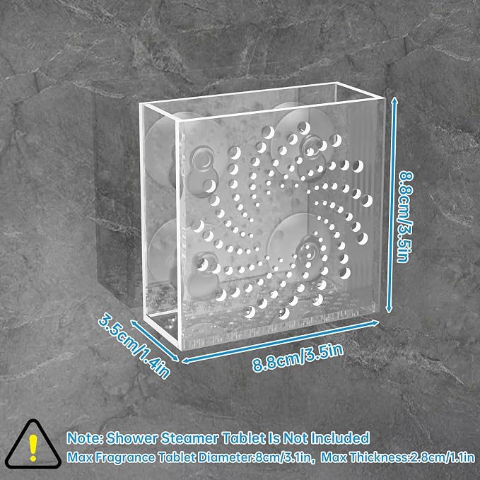 NiHome Acrylic Shower Steamer Tray Clear, Shower Steamer Holder - Image 4