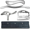 Muscle Scraper Tool Set, Stainless Steel IASTM Tools, 4 Piece, by GYXCOELEIASTMTOOL