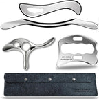 Muscle Scraper Tool Set, Stainless Steel IASTM Tools, 4 Piece, by GYXCOELEIASTMTOOL