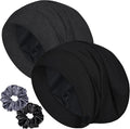 Sleep Cap Bonnet for Sleeping, Adjustable Cooling Ice Silk Lined Hair Bonnets by ROYBENS