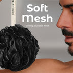 MainBasics Bath Shower Loofah Sponge Pouf Body Scrubber Exfoliator Body Wash - Image 3